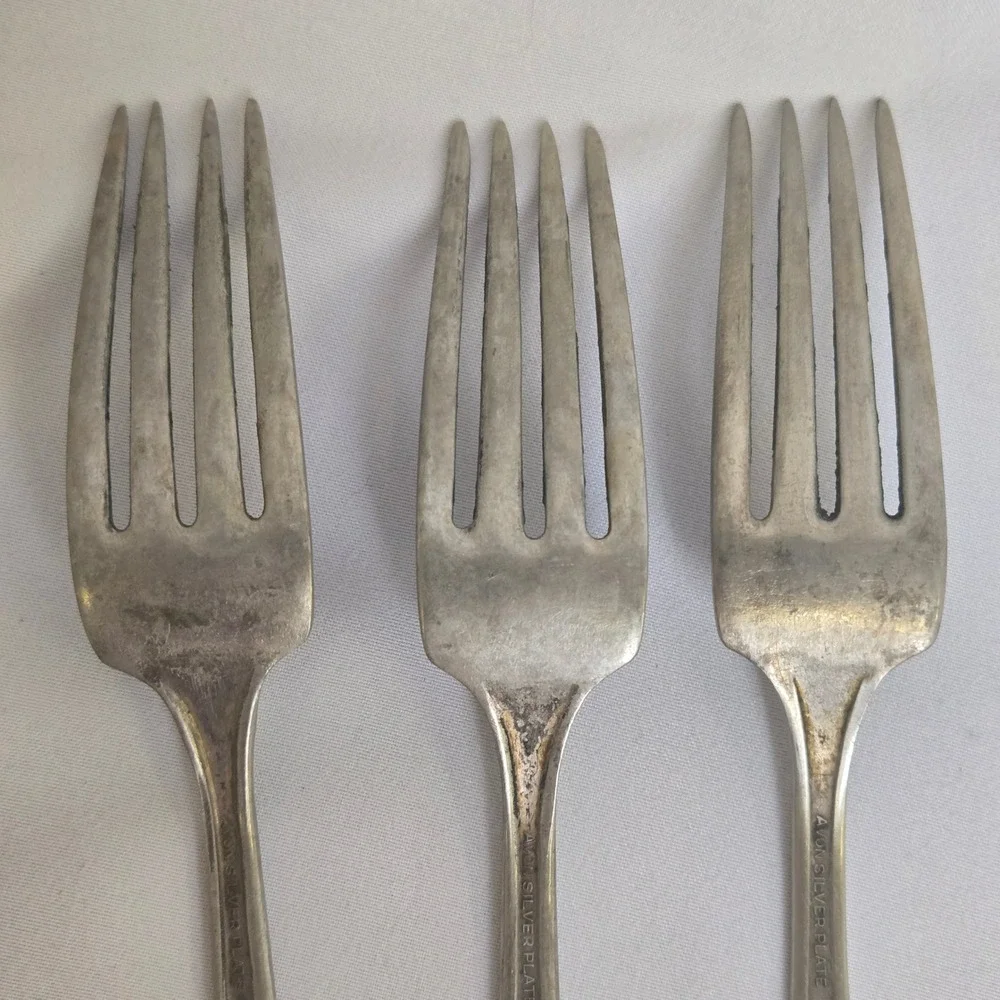 International Silver Avon Pattern Silverplate Forks, Set of‎ 3, 7